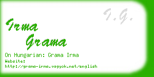 irma grama business card